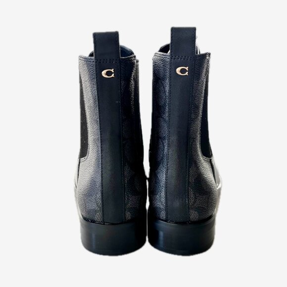 Coach Meredith Signature Black/Charcoal Womens 8.5 Booties (CW724) NEW - Picture 5 of 12